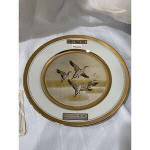 Dynasty Gallery Original Chokin Collection 24 Kt Gold Rim Pintails. Open Box